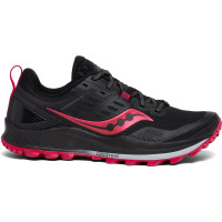 SAUCONY WOMENS PEREGRINE 10 Running Shoes (Black/Red) SS20